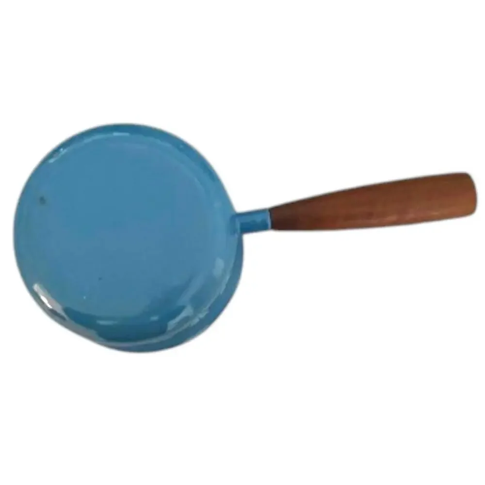 Vintage Cathrineholm Turquoise Blue Lotus Butter Warmer + NOS Fondue Forks